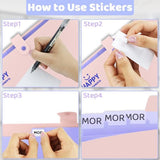 Documentenmap, A4-map, vakken map, hoge capaciteit, uitbreidbaar, gemakkelijk te dragen, met drukknop en 12 vakken, voor thuis of op kantoor, documenten (roze)