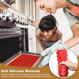 Set van 6 chocoladevorm siliconen pralinévorm set 3D snoepvormen verschillende vormen chocolade siliconen vorm anti-aanbak bloemvorm bakvorm voor het bakken van chocoladesnoepjes (rood)