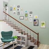 Fotolijst, houten lijst met glasplaat, set van 5 stuks