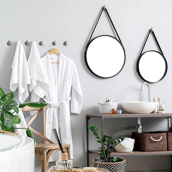 4 x wandhaken, kledinghaken, wandhanddoekhaken, echt geborsteld roestvrij staal, roestvrij, badkamerhanddoekhouder voor wandmontage inclusief montageset, modern, rond, lengte: 25 mm