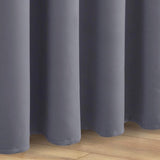 Ondoorzichtige gordijnen, gordijnen met inslagringen, voor slaapkamer en woonkamer, grijs, 2 stuks, 137 x 117 cm (h x b)