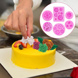 6 stuks 3D fondant mallen bloem siliconen bakvorm roos bloem siliconen mal fondant snoep chocolade roos siliconen mal voor cake, chocolade, snoep, kaars