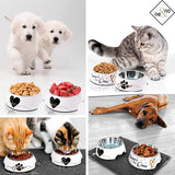 Voerbak set van 2 voor kleine honden, katten of puppy's [Uniek design door NE&NO] voerbak hond antislip | voederbak hond (maat: S / 170 ml) drinkbak kat | waterbak katten | hondenkom