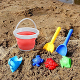 AIMEKE 2 stuks opvouwbare emmer, 5 liter, opvouwbare emmer, poetsbak, siliconen bak voor strandspeelgoed, camping, vissen, reiniging, reizen, met 4 zelfklevende haken (roze/groen)