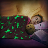 Knuffeldeken voor kinderen, meisjes, eenhoorndeken, knuffeldeken, licht in het donker, zachte woondeken, fleecedeken, roze glow in the dark deken, eenhoorn, cadeau, 150 x 130 cm