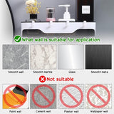 2 stuks badkamerrekken, doucheplank, zonder boren, wandrek, badkamer, zelfklevend, doucheplank, plastic douchemanden met 4 haken, badkamerrek, badkamerrek, zonder boren, plank voor