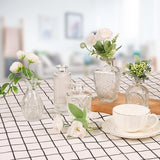 Kleine glazen vazen ​​​​voor tafeldecoratie, mini-vazen, set van 10 stuks, glazen vazen, bloemenvaas, moderne tafelvazen, bruiloft, kleine vaas, decoratieve glazen voor droogbloemen, glazen flessen,