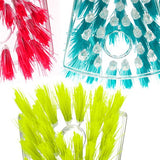 3 x borstel voor het huishouden, schuurborstel voor het reinigen, harde wortelborstel, schrobborstel, poetsborstel, keuze uit verschillende kleuren, geel/rood/turquoise, zonder handvat