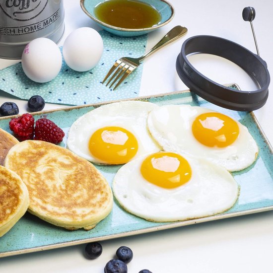 Eiformer Ovaal Set van 2 100% BPA-vrije premium platina-siliconen light/iron grey