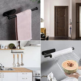 Keukenrolhouder zonder boren, zelfklevende keukenrolhouder, papierrolhouder, roestvrij staal, onderkast, papieren handdoekhouder met lijm en schroeven, voor keuken en badkamer