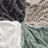 Knuffeldeken, pluizige deken, fleecedeken, zachte warme grof corduroy, gezellige extra grote sprei, donkergrijs, 130 x 170 cm