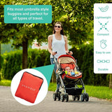 Transporttas kinderwagen (rood, klein) - reistas/beschermhoes vliegtuig - buggytas 120 x 37cm