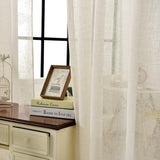 Doorschijnend gordijn Voile 140x245cm,semi-voile gordij Gebroken Wit