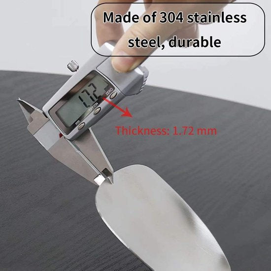 Roestvrijstalen wokspatel, wokspatel met hittebestendig houten handvat, comfortabele grip design lepel voor keuken, 38.9 cm