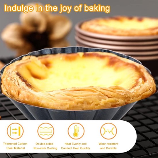 12 stuks eieren cakevorm cupcakes muffin vorm mini taartvorm mentall eiercakevorm taartvormen voor pudding, cake, cupcake, muffin