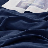 Beddengoed, 155 x 220 cm, blauwe dekbedovertrek, beddengoedsets 155 x 220 cm met 80 x 80 cm kussensloop, microvezel beddengoedset met ritssluiting voor eenpersoonsbed.