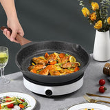 Koekenpan met antiaanbaklaag, 20 cm, granieten pannen, antiaanbaklaag, gecoate pan voor gasfornuis, inductie. Translation: Frying pan with non-stick coating, 20 cm, granite pans, non-stick coating, coated pan for gas stove, induction.