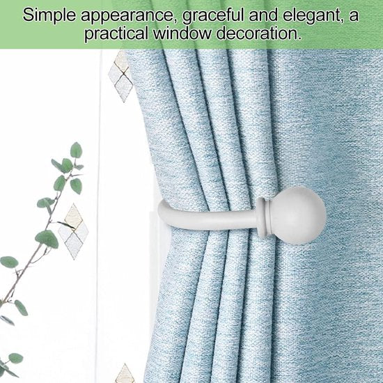 2 stuks gordijnhouders, wit, gordijnhouders, holdbacks gordijnhaken, metalen gordijnhouders, wandbevestiging, gordijnhouders, vouwhaken voor gordijnen, wandmontage, vouwhaken voor gordijnkwasten, gordijn