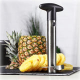 Ananassnijder, 3-in-1, ananas-schilmesje van roestvrij staal, vaatwasmachinebestendig, ananas-ontpitter, ananas-korer met scherp lemmet (01 stuks, ananassnijder)