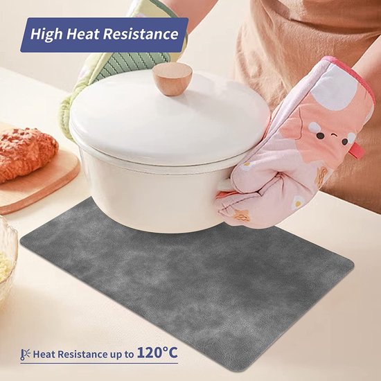 Afwasbare placemat, leeg, placemat, set van 6 stuks, PU-leeg, dubbelzijdig waterdicht, antislip, hittebestendig, voor thuis, restaurant, premium hotel, 43 x 30 cm, zwart wit