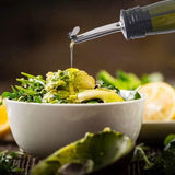 Olijfolie Fles, 17oz / 500ml Potten Olie & Azijn Cruet met Schenkers + Trechter, Olijfolie Dispenser Cruet Decanter Karaf voor Keuken - Groen