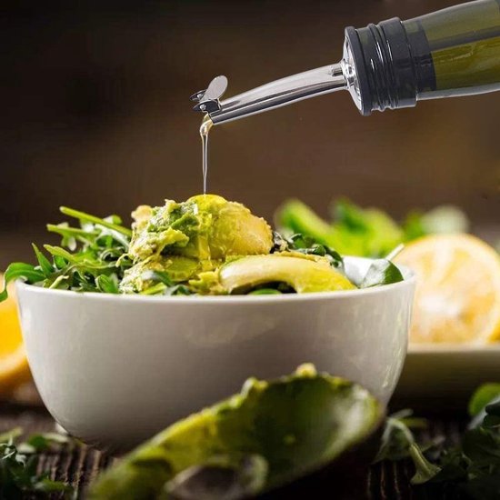 Olijfolie Fles, 17oz / 500ml Potten Olie & Azijn Cruet met Schenkers + Trechter, Olijfolie Dispenser Cruet Decanter Karaf voor Keuken - Groen