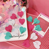 12 stuks zelfklevende haken, roestvrij staal, zelfklevende haken, kledinghaken, wandhaken, garderobehaken, kleurrijke plakhaken, hartvorm, wandhaken, zelfklevend, waterdicht zonder boren, kledinghaken, wandhaken, plakken