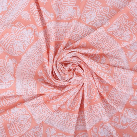 Indiaas wandtapijt, mandala, roségouden olifant, boho, wanddecoratie, esthetische kamerdecoratie, wanddoek mandala, psychedelisch 208 x 210 cm.