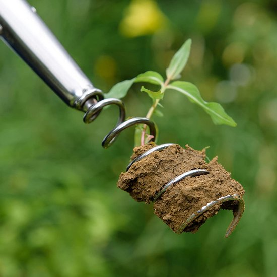 Paardenbloementrekker – paardenbloemverwijderaar van hoogwaardig roestvrij staal, onkruidverwijderaar met steel van essenhout, lengte: 38 cm