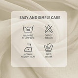 Voile gordijnen met oogjes, half-transparant, kort, linnenlook, voorhang, vitrage, beige-creme, 137 x 140 cm (h x b) voor woonkamer, slaapkamer, kinderkamer, set van 2