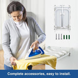 t Opvouwbaar met wandmontage, kleine strijkplank, compacte strijkplanken opvouwbaar, ruimtebesparend, strijktafel voor stoomstrijkstation, strijkplank, tafelstrijkplank, mouwstrijkplank, 92 cm x 31 cm