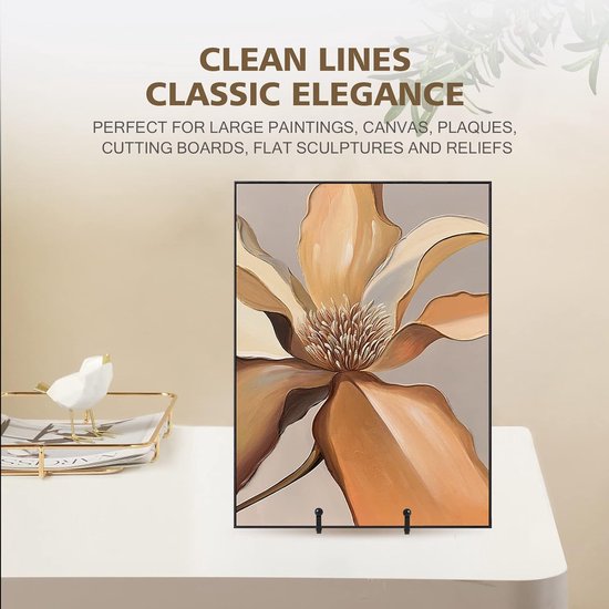 Easel Stand Plate Stand Metal - Pack of 2 Plate Stands - Decorative Plate Holder - Decorative Plate Holder - Iron Easel for Plates | Photo | Books | Picture | Picture | Picture Frame - Black - 20.5 cm