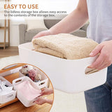 Set van 10 plastic opbergdozen met handgrepen, een keukenkast organizer box, manden voor opslag en een plastic doos voor de badkamerplank (wit).