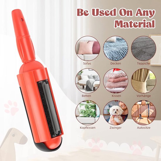 Dierenhaarverwijderaar, pluizenroller, dierenhaar, kattenhaarverwijderaar, hondenhaarverwijdering, pluizenborstel, herbruikbaar voor dierenhaar, kattenhaar, banken, bedden, kleding, tapijten