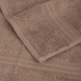 Biologische katoenen handdoekenset, 4 x handdoeken, 50 x 100 cm, zacht en absorberend, 100% Turks katoen, Oeko-Tex Made in Green en GOTS-gecertificeerd (kegelbruin)