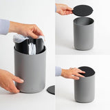 Prullenbak donkergrijs, zwart