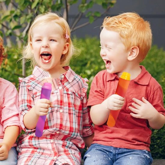 Set van 6 siliconen ijsvormpjes, ijslolly ijslollyvormpjes met deksel, herbruikbare siliconen ijsvormpjes, waterijslollykleuren, BPA-vrij, doe-het-zelf ijslollyvormpjes voor zelfgemaakte ijslolly's