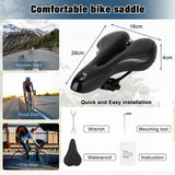 Fietszadel, Waterdichte PU voor mountainbike, Trekking, Touring zadel, racefiets