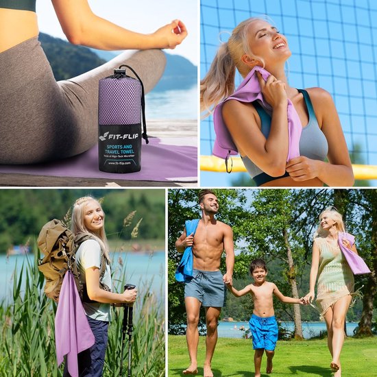 Microvezel handdoek – in alle kleuren, 8 maten – compact, ultra licht en sneldrogend – microvezel handdoeken – de perfecte sporthanddoek, strandhanddoek en reishanddoek