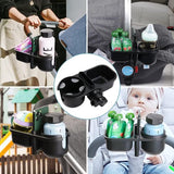 Drankhouder, kinderwagen met opbergdoos en smartphonehouder, universele flessenhouder voor fiets, 360° rotatie, bekerhouder voor elektrische scooter, winkelwagen, rolstoel, rollator, babyzitje
