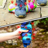 Opvouwbare drinkfles, herbruikbare drinkfles, opvouwbaar festival, 500 ml drinkflessen, opvouwbare waterfles, festivals, wandelen, reizen, avontuur, festivalaccessoires (blauw)