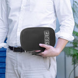 Kabeltas, organisator voor elektronische accessoires, draagbare kabelorganizer, reiskabeltas organisatortas voor elektronisch, USB-sticks, powerbank, SD-kaart, oplaadkabel, zwart