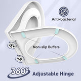 Family Toilet Seat with Removable Child Seat, Soft Close Mechanism, Adjustable Hinge, Quick Release Funcktion/D/U-Shape PP Children and Adults Toilet Seat