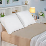 Kussen (set van 2), 45 x 45 cm, slaapkussen, hoes van geborstelde stof, bedkussen, premium kwaliteit, zacht en ademend kussen (wit)