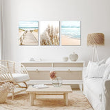 Zee - 90 x 40 cm - Meteen ophangen - muurdecoratie - wanddecoratie - muurdecoratie woonkamer - wanddecoratie woonkamer - muurdecoratie canvas - canvas schilderijen woonkamer - canvas schilderijen slaapkamer - muurdecoratie