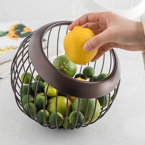 Decoratieve en hoogwaardige mand voor fruit, fruit, groenten of brood in modern design, voor meer gezondheid in het dagelijks leven, fruitmand, groentemand, broodmand, koffiecapsules (wit)