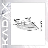 Hoekplank, wandrek van chroomstaal - badkamerhoekrek, douchemand, doucheplank, wandhouder, chroom, douche-organizer - 1 verdieping