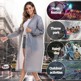 Regenjas, Eva Travel transparante regenponcho regenaccessoires voor dames en heren, regenkleding, regencape, regenjas, waterdicht, voor wandelen, fietsen, kamperen en reizen