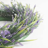 Kunstmatige lavendelkrans voor de voordeur, 18 inch boerderijkransen voor muurfeest bruiloft decoratie binnen of buiten.