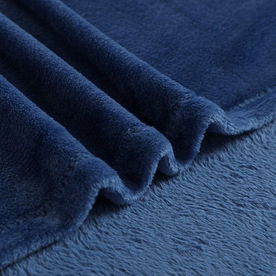 Knuffel deken pluizig extra zachte en warme vloeren flanel fleece deken, rimpels resistent/anti-verkleuring als SOFHADE hoek of bed surfen, Größe:150 cm x 200 cm, Farbe:Dunkelblau